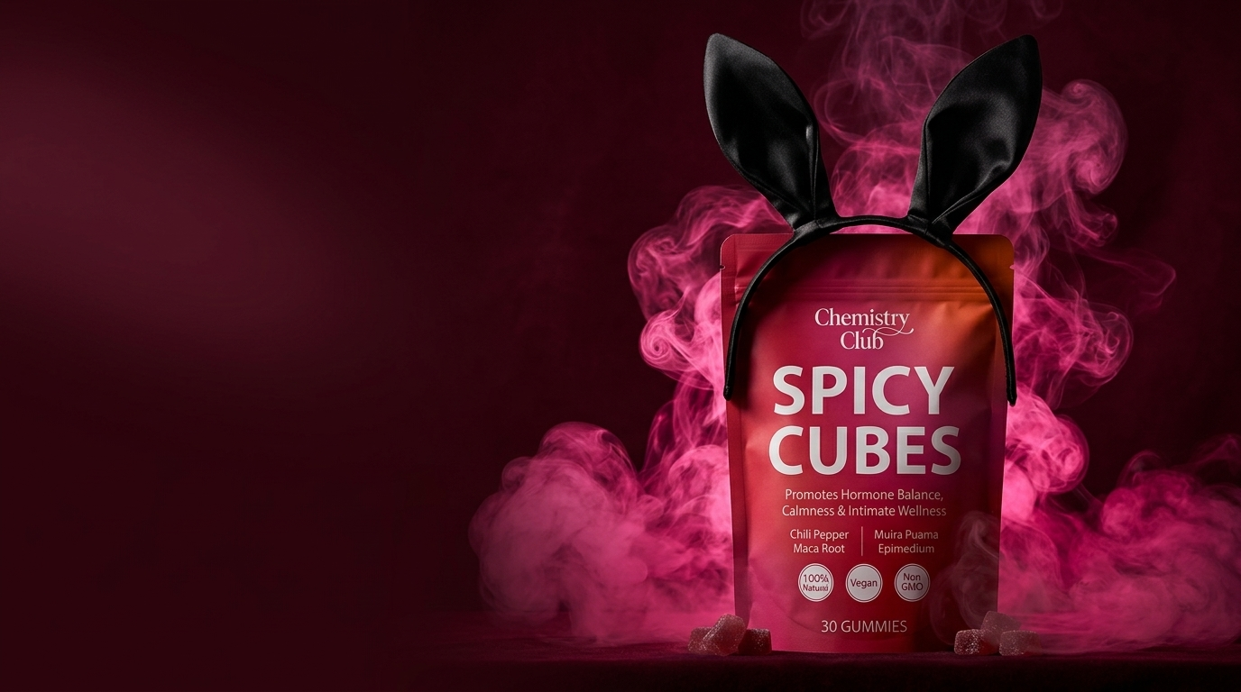 THE GUMMY THAT TURNS EVERY WOMAN INTO A PLAYBOY GIRL.